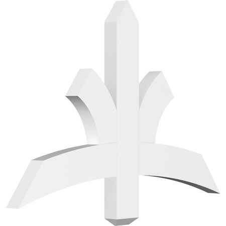 Ekena Millwork Davenport Architectural Grade PVC Gable Bracket, 36"W x 24"H x 2"D x 4"F, 16/12 Pitch GBP036X24X0204DAV00